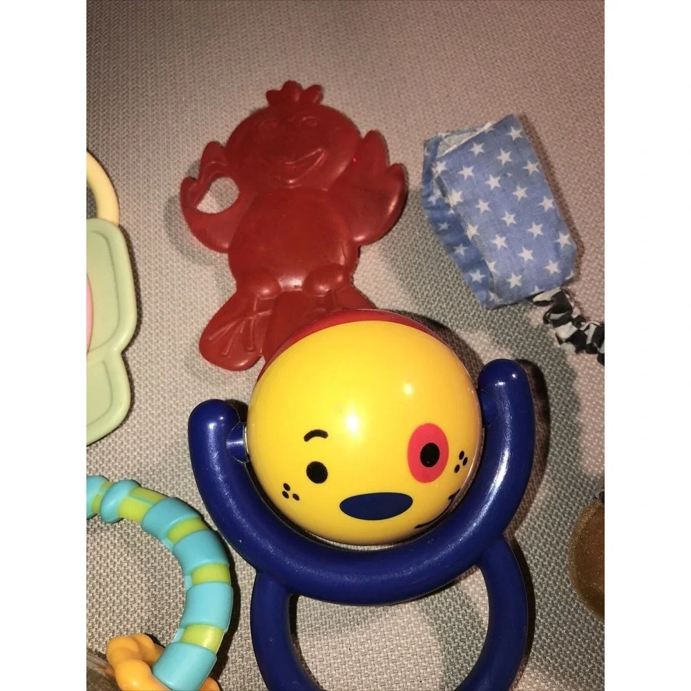 Lot 13 Baby Toys Rattles Teethers Fish Jingle Musical Sensory Fisher Price Nuk